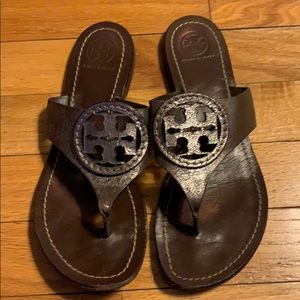 Tory Burch Leather Flip Flop Thong Sandals 7 M